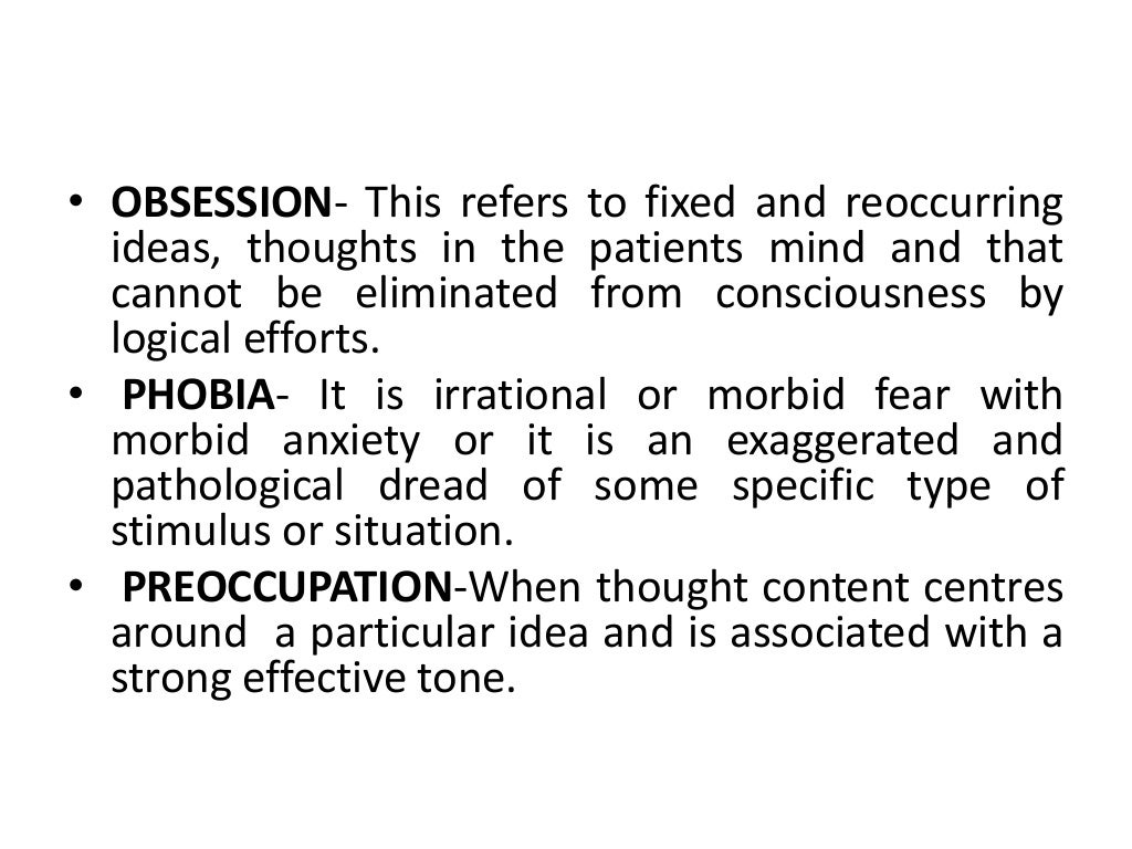 Psychiatric terminologies