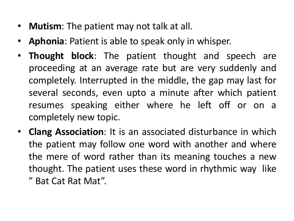 Psychiatric terminologies