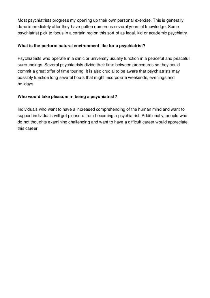 Psychiatrist Do You Have What It Takes to a Psychiatrist?