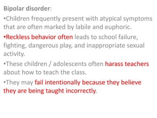 Psychiatry for child and adolescent | PPTX