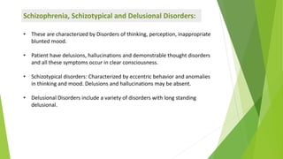 • These consists of disorders associated with
• Anxiety
• Phobia
• Panic
• Obsessive Compulsive disorders
• Adjustment dis...