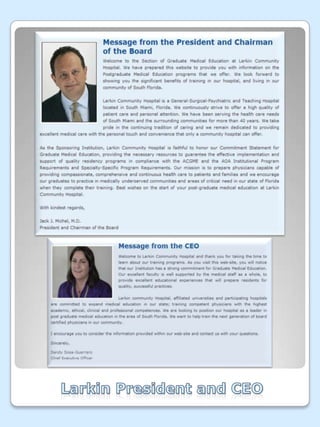 Larkin President and CEO