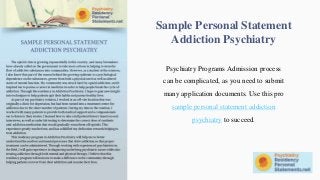 psychiatry residency personal statement examples