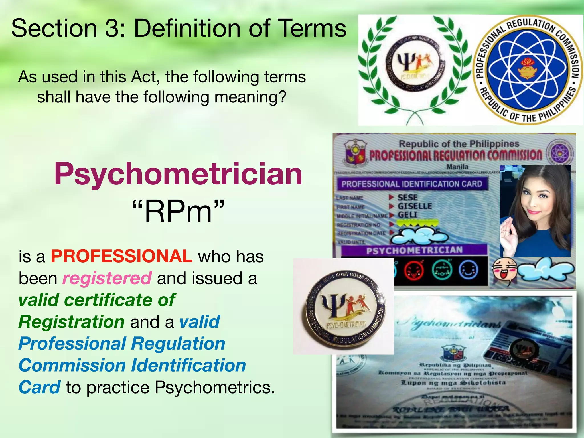 Psychomtetrician Rpm Philippine Psychology Act 2009 | PDF