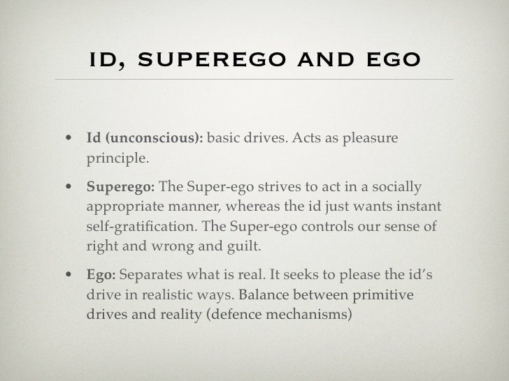 id ego and superego