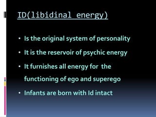 Libidinal Example Psycho analytic approach | PPTX