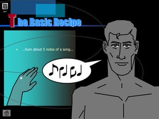 AMT
T
• …hum about 5 notes of a song...
he Basic Recipe
 
