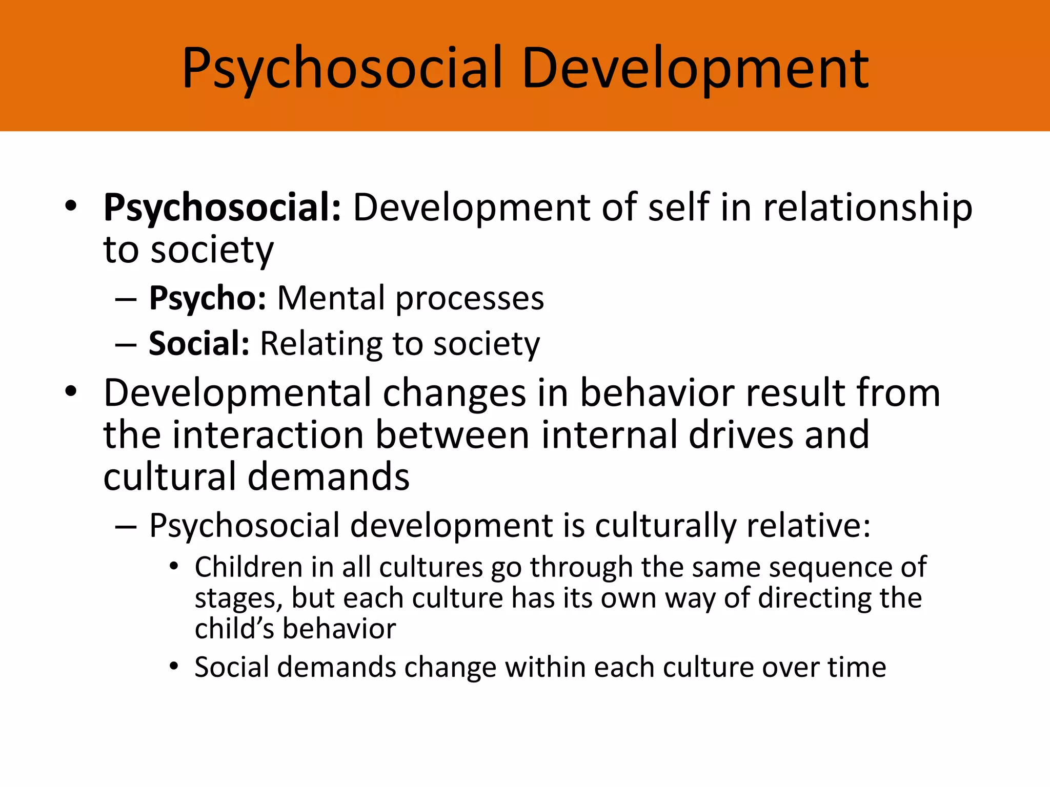 Psycho social development | PPT