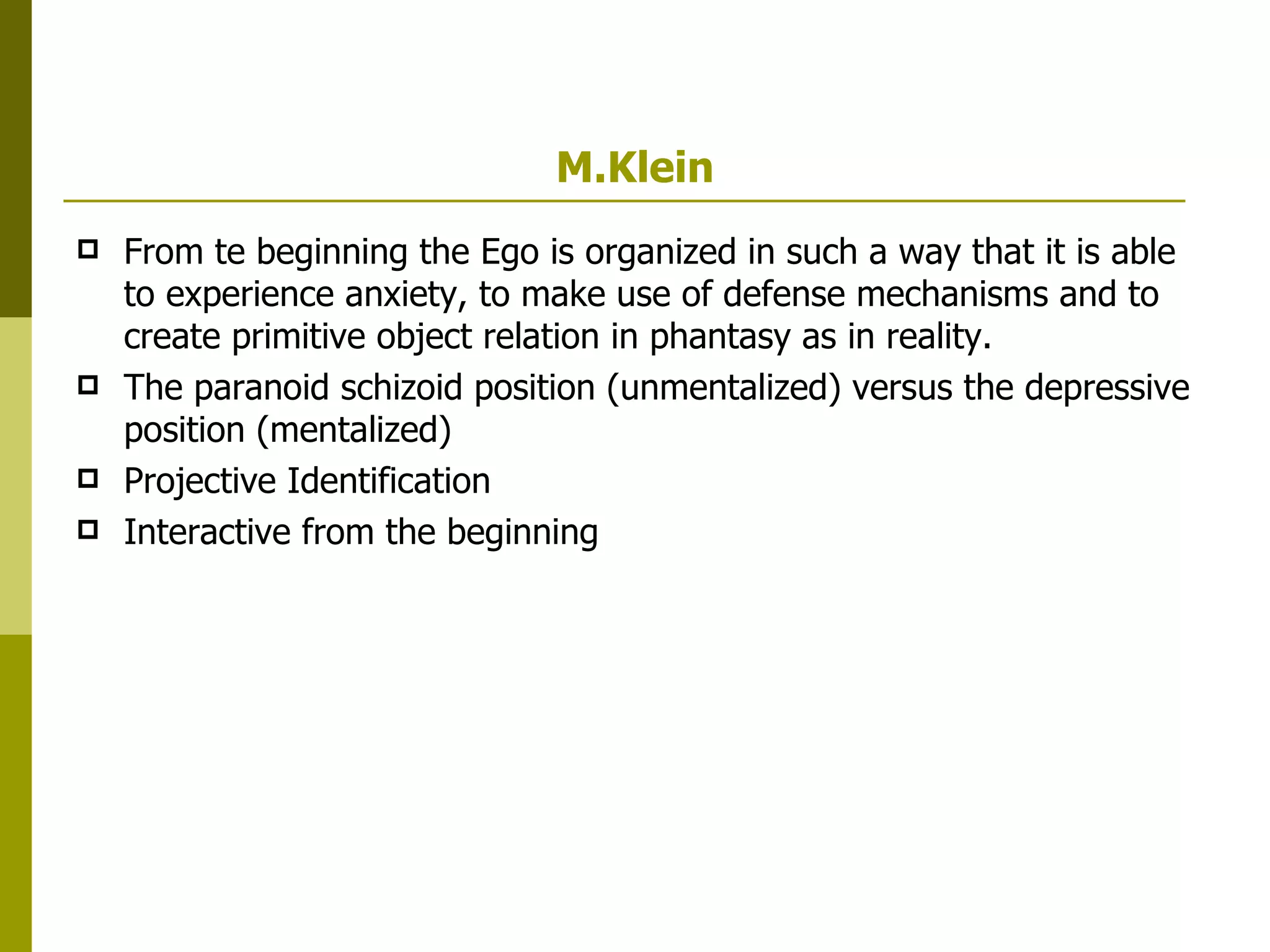 Psychoanalysis & development | PPT