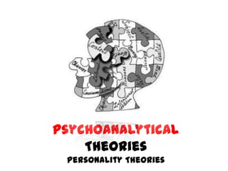 Psychoanalytical
Theories
Personality Theories
 