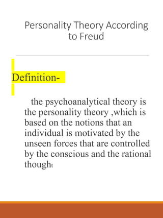 Psychoanalytical theory and defense mechanism.ppt
