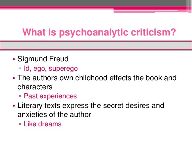psychoanalytic criticism essay