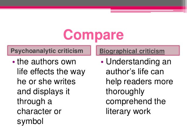 Psychoanalytic criticism essay