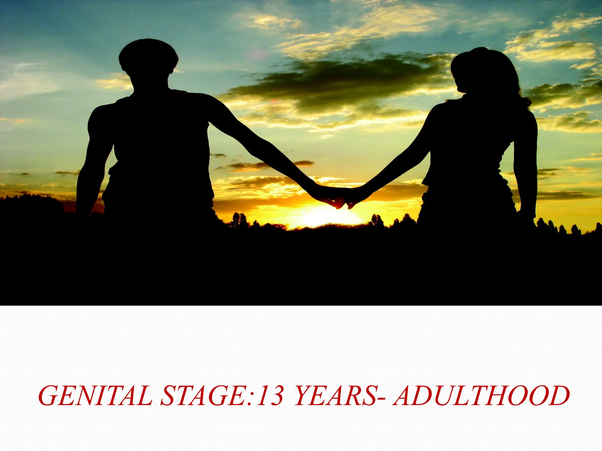 GENITAL STAGE:13 YEARS- ADULTHOOD
 