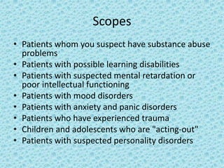 Psychodiagnostic technique[1] | PPTX