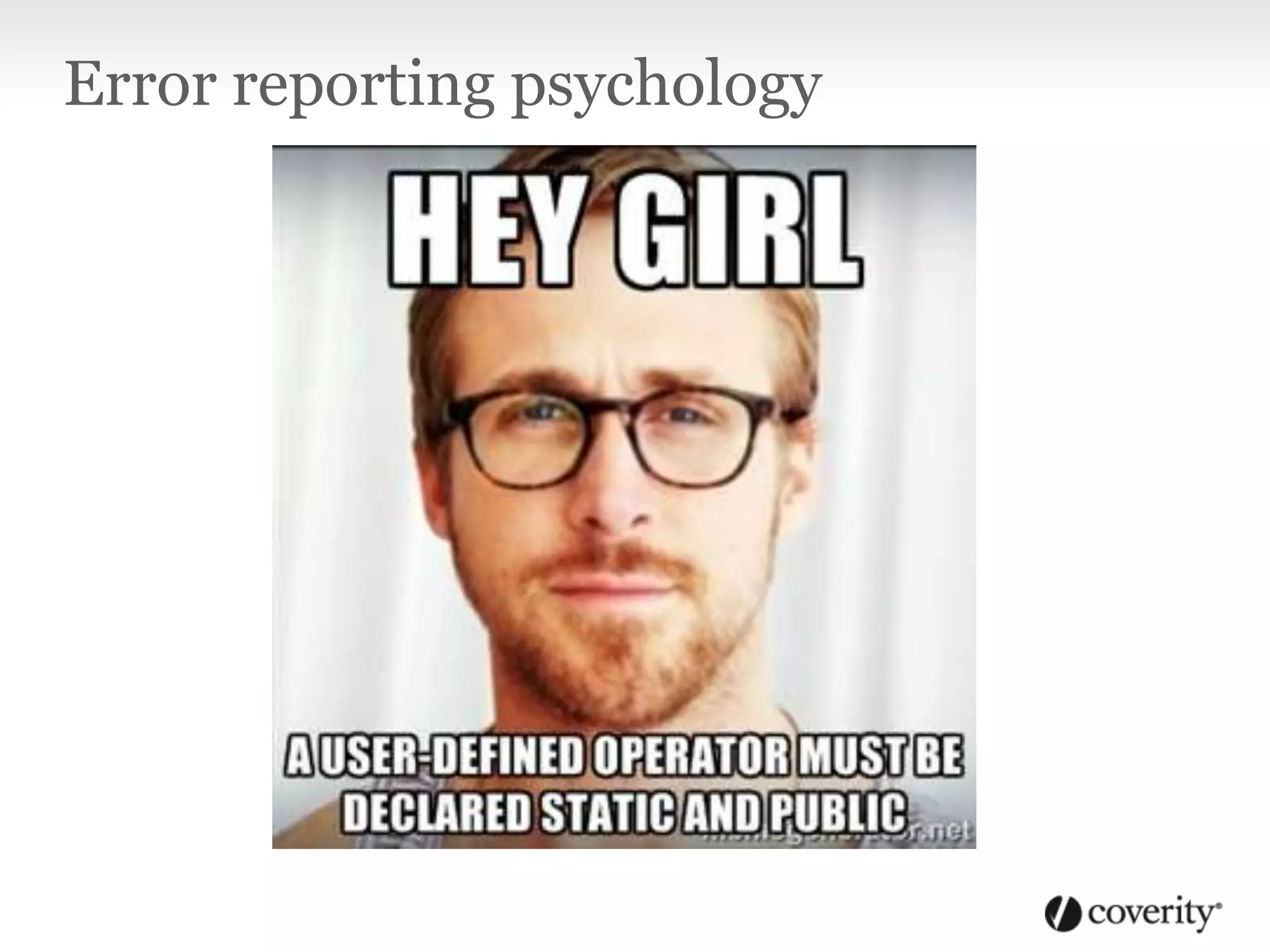 Error reporting psychology
 