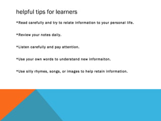 Psychology of Learning | PPT