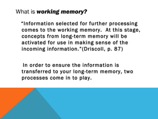 Psychology of Learning | PPT