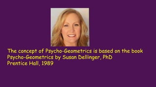 The concept of Psycho-Geometrics is based on the book
Psycho-Geometrics by Susan Dellinger, PhD
Prentice Hall, 1989
 