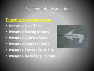 Psychographic Marketing | What You Show Know | PPTX