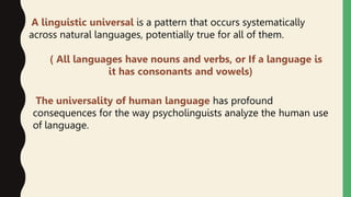 The universality of human language | PPTX