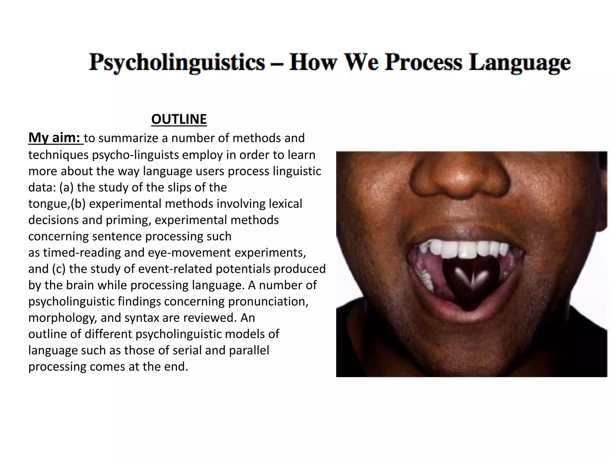 Psycholinguistics | PPT
