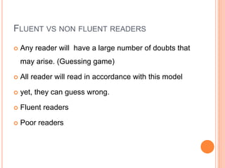 Psycholinguistics model to esl reader | PPTX