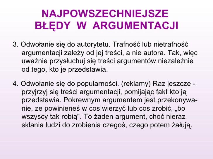 autorytetu argument z siÄ 3 argumentacji najpowszechniejsze odwoÅanie bÅÄdy w li do ul autorytetu argument z siÄ 3 argumentacji najpowszechniejsze odwoÅanie bÅÄdy w li do ul