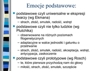 Psychologia w emocje i motywacje prezentacja 2 | PPT