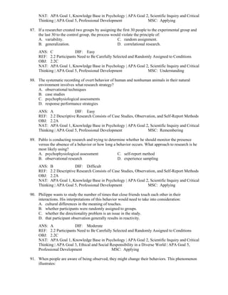 Psychological Science 5th Edition Gazzaniga Test Bank | PDF