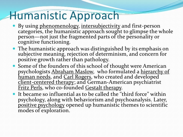 the humanistic perspective on personality the humanistic perspective on personality