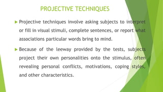 Projective Stimuli Examples Psychological assessment and test | PPTX