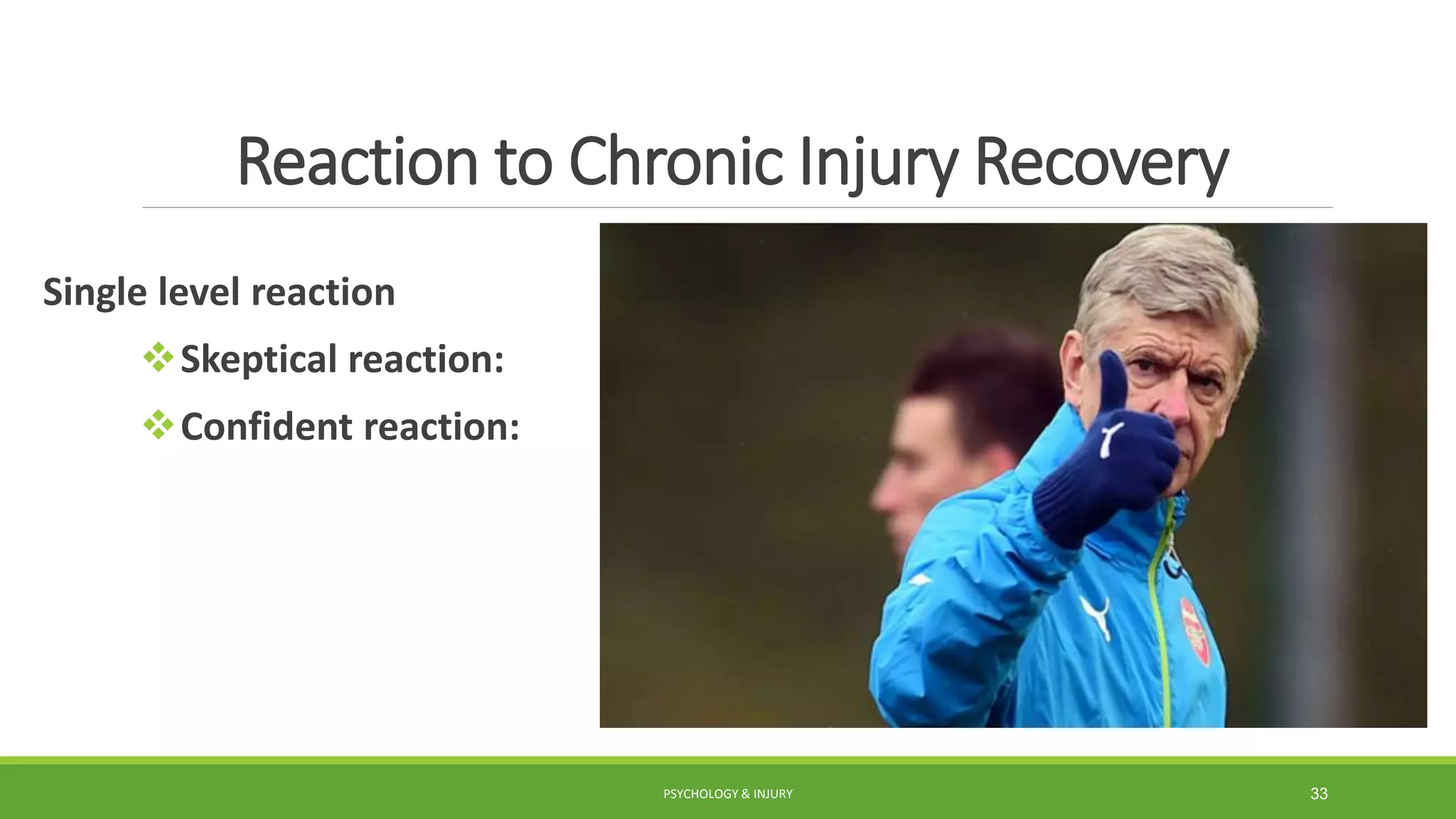 Project Injury Reaction Psychological considerations for rehabilitation of the injured athlete ...