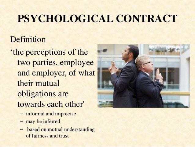 PSYCHOLOGICAL CONTRACT AND EFFECT ON MOTIVATION