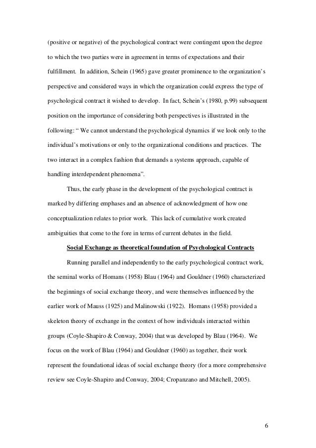 psychological contract Psychological contract : psychological contract “psychological contracts are the beliefs individuals hold regarding the terms and conditions of the exchange. psychological contract Psychological contract : psychological contract “psychological contracts are the beliefs individuals hold regarding the terms and conditions of the exchange.