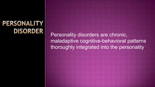 SCHIZOPHRENIASchizophrenia has different forms that impact multiple areas of functioning: thought, perception, communication, emotion, and behavior.Symptoms include delusions, hallucinations, impoverished or incoherent speech, loose associations, odd behaviors, and social withdrawal.