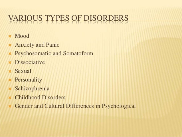 Psychological Disorders Presentation