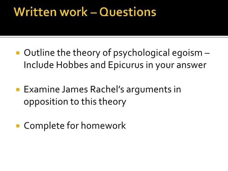 psychological egoism psychological egoism