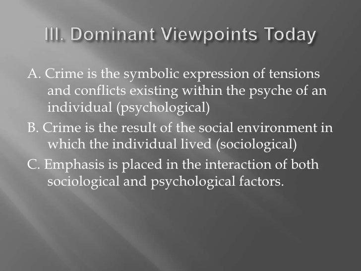 Causes of criminal behavior essay