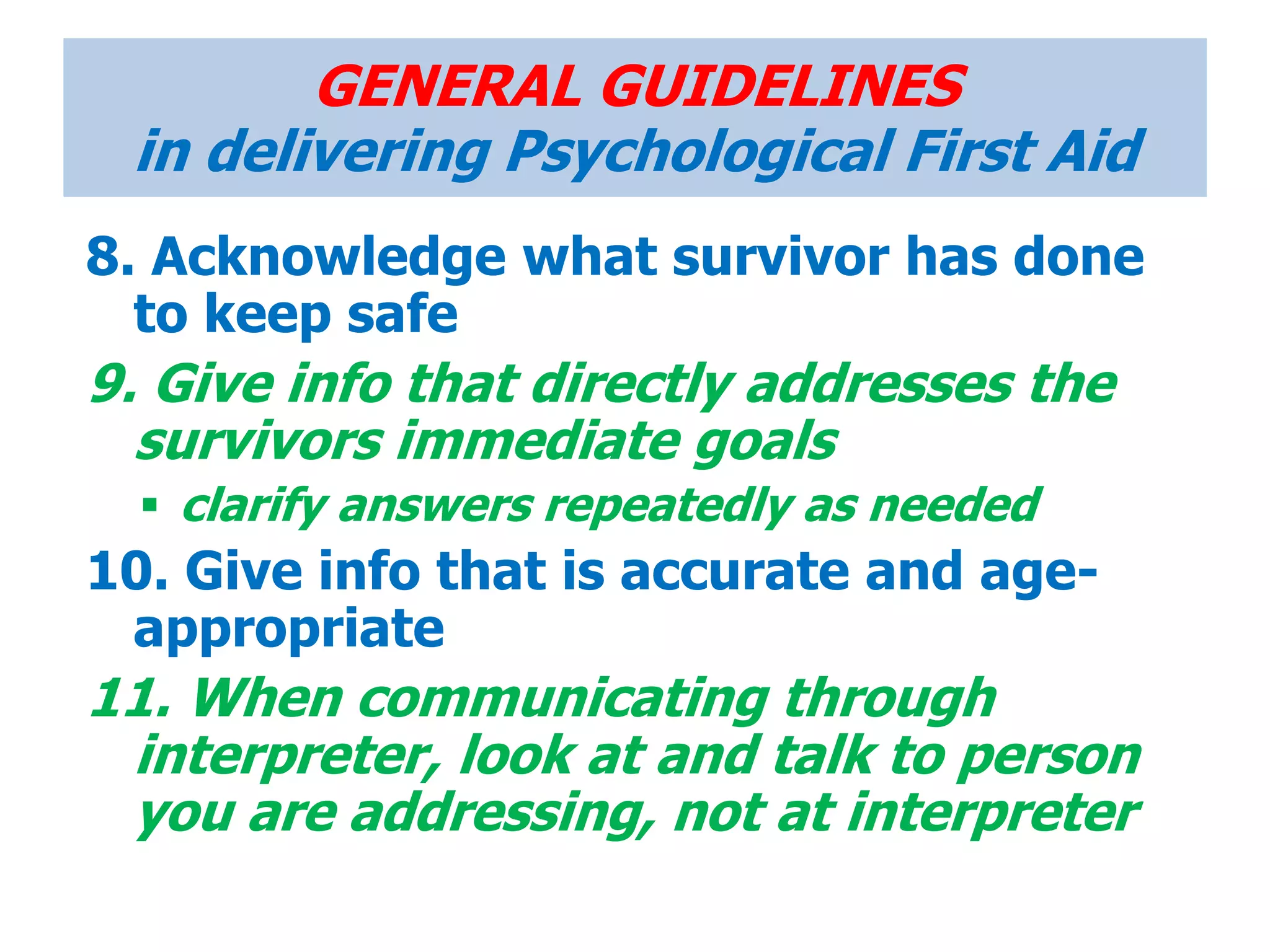 Psychological First Aid | PPTX