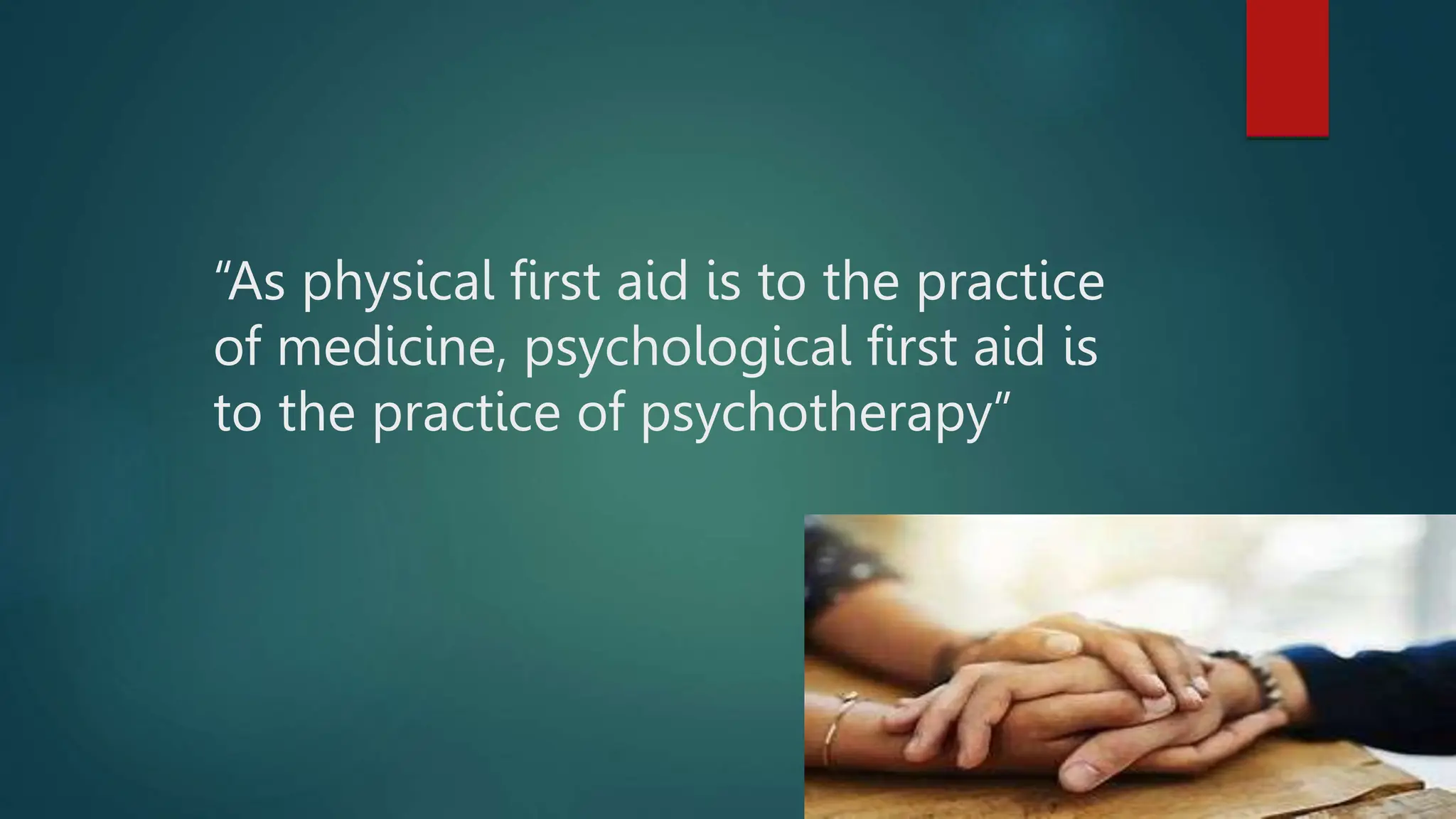 Overview Of Psychological First Aid – GIDE