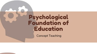 Psychological
Foundation of
Education
Concept Teaching
 