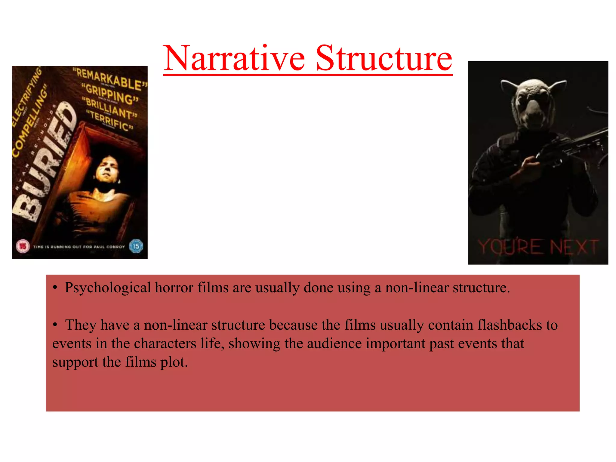 Psychological horror iconography and conventions | PPTX