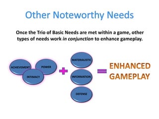 Psychological Needs and Facebook Games Slide 25