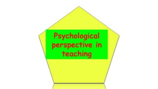 Unit 8
Psychological
perspective in
teaching
 