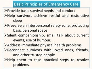 Psychological rehabilitation after disaster | PPTX