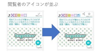 閲覧者のアイコンが並ぶ
 
