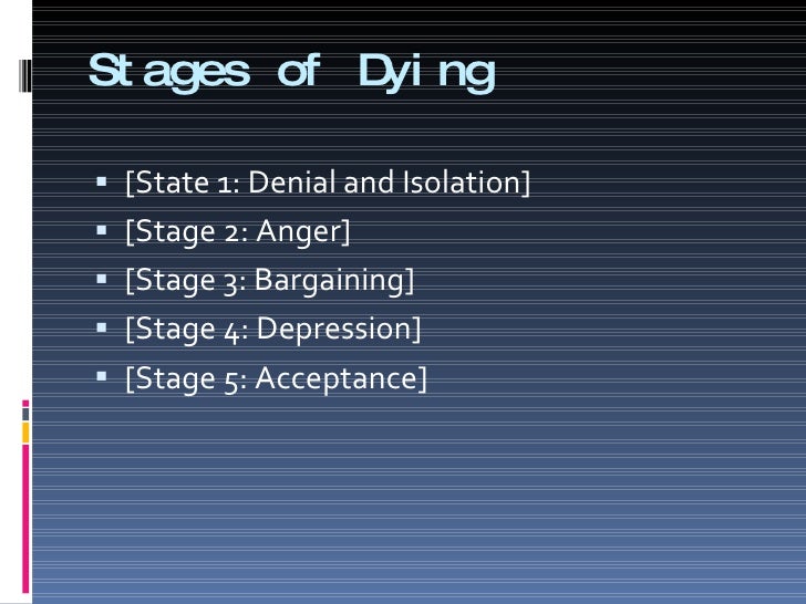 Psychological Stages Of Dying