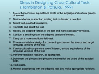 Psychological test adaptation | PPT