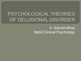 A. Samanvithaa
Mphil Clinical Psychology
 